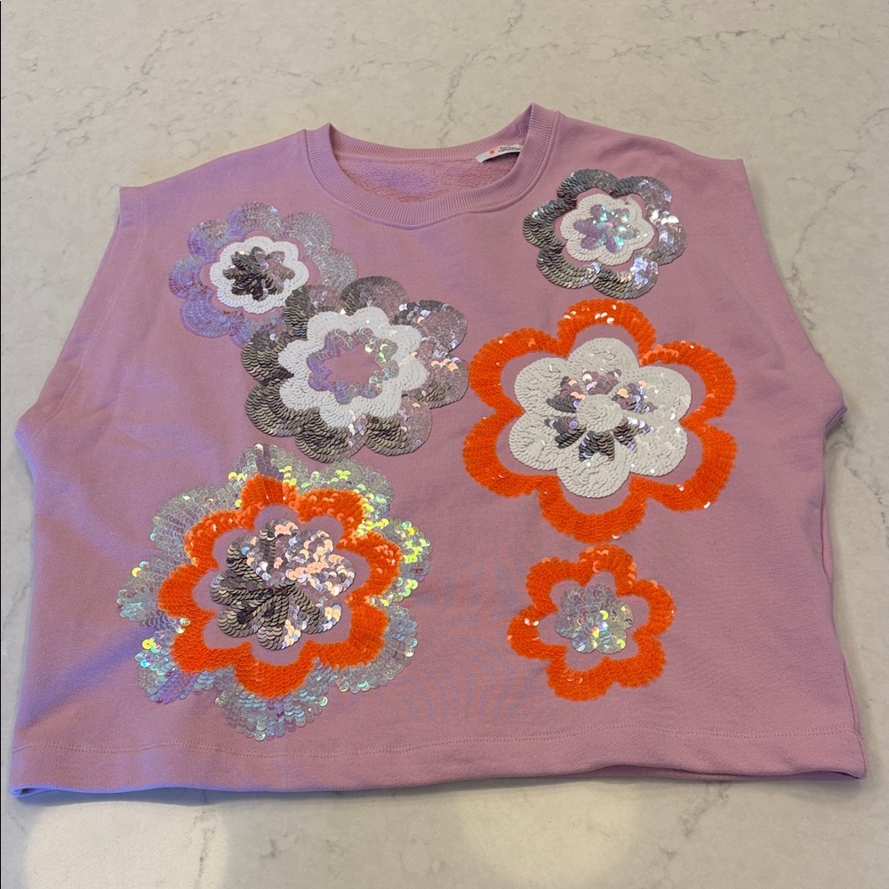 Essentiel Antwerp Hitalian Sequined Sleeveless Sweatshirt - Picture 2 of 9